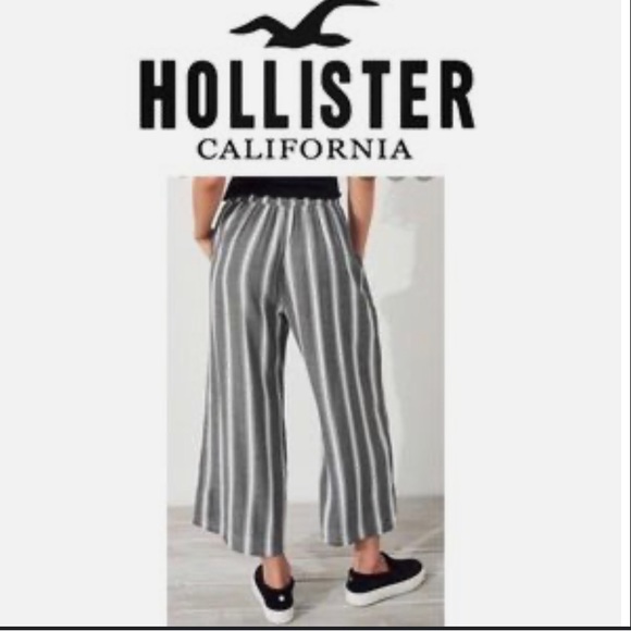 Hollister Wide Leg Linen Pant-New - Picture 4 of 4